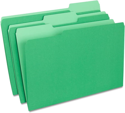 Staples Recycled File Folders, Legal Size, 1/3‑Cut Tabs, Manila, 30% Recycled Paper Stock, 100/Box