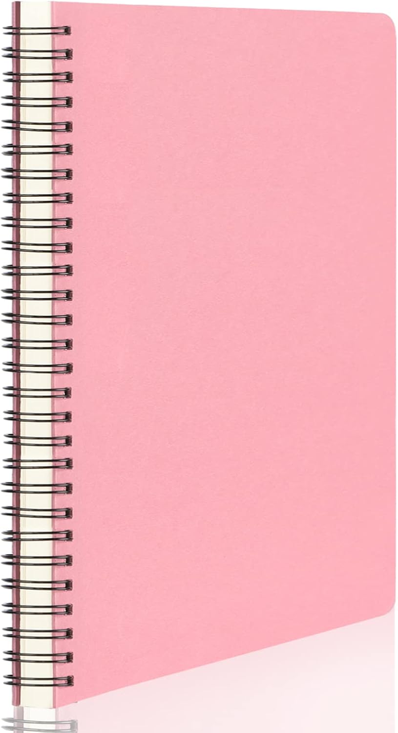 EUSOAR Spiral Notebook, A5 12packs 5.5"X8.3" 120 Pages Lined Travel Writing Notebooks Journal, Memo Notepad Sketchbook, Students College Office Business Subject Diary Ruled Book Journal-Black Cover