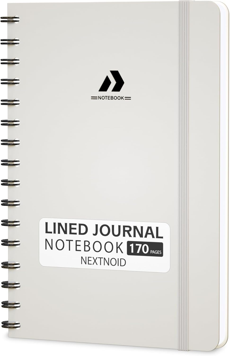 Nextnoid Lined Spiral Notebook Journal For Women & Men - A5(5.8" x 8.3") 170 Pages, Hardcover Notebooks for Work & Note Taking, College Ruled Journals for Writing - Grey