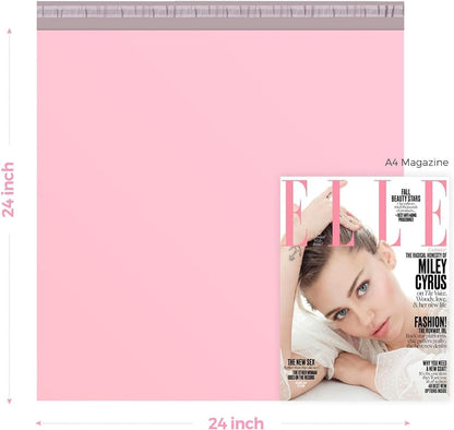 Metronic Poly Mailers 10X13 100 Pack, Strong Adhesive Shipping Envelopes for Clothing, Medium Shipping Bags for Small Businesses, Waterproof Mailers Poly Bags, Packages Bags Light Pink