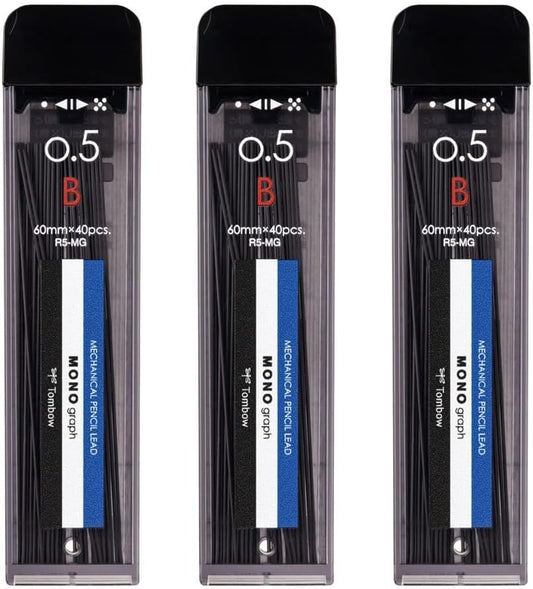 Tombow MG ECG-320 Sharp Lead, 0.02 inch (0.5 mm), B (Double Guide Case with Single Draw/Bulk), MONO Mono Graph