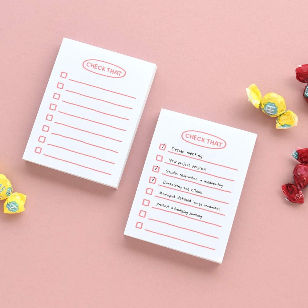 Monolike Memopad Memories design B SET - 4 Packs, 4 Different Designs, 100 Sheets Per Pad, Total 400 Sheets, Note pads, Writing pads, 3.15 x 4.17 Inches