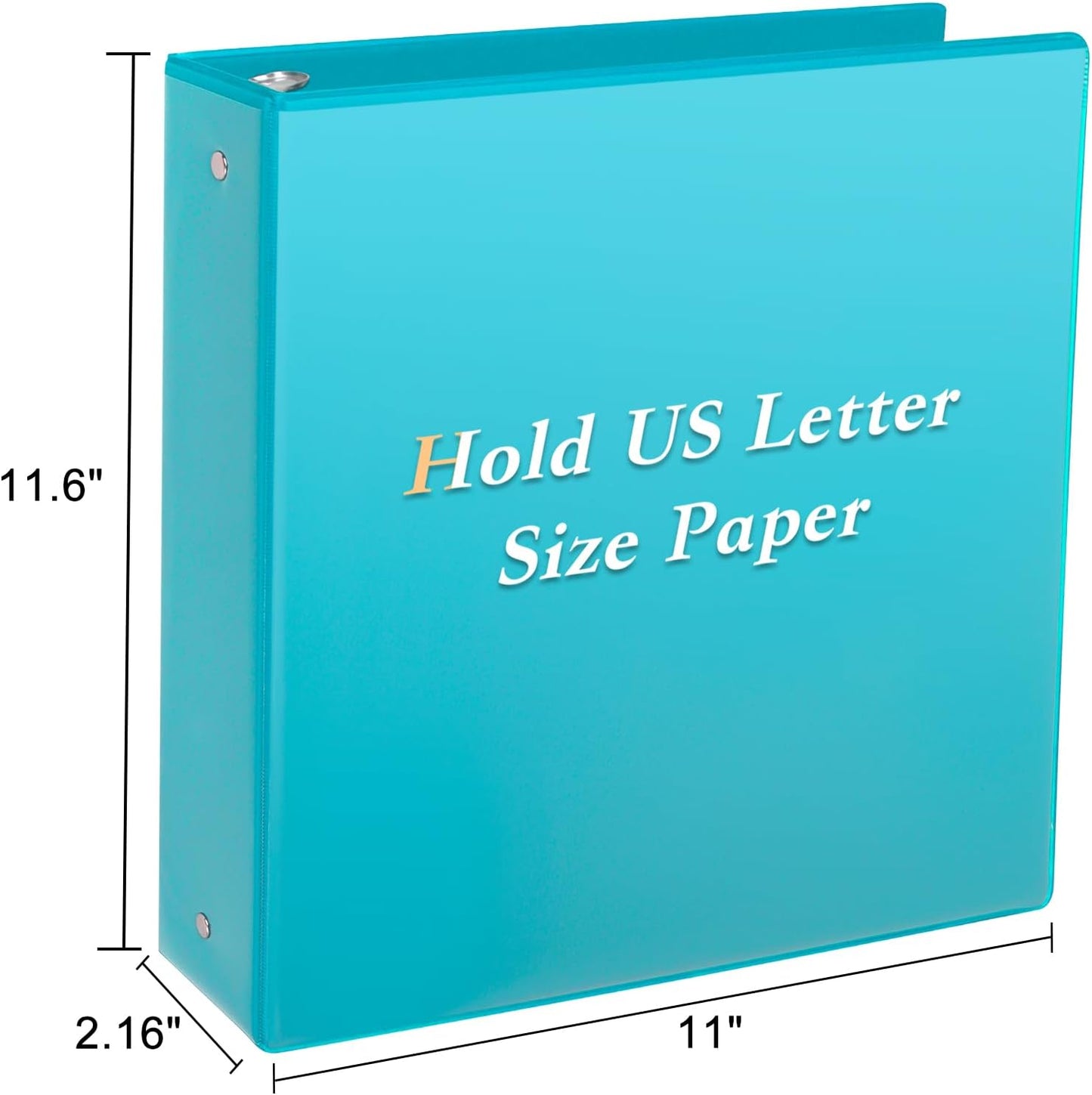 CIXILDTS 1-Inch Round Ring Binders, Standard 3 Ring Binder Fit Letter Size Paper, Presentation View Binders, 6 Packs, Assorted