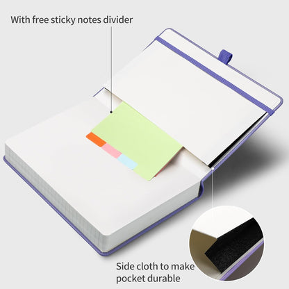 AHGXG 8.5''×11'' Notebook College Ruled - Large A4 Notebook Lined Journal - 320 Pages Thick Journal for Writing, 100gsm Thick Paper, Leather Softcover, for Work School - Black