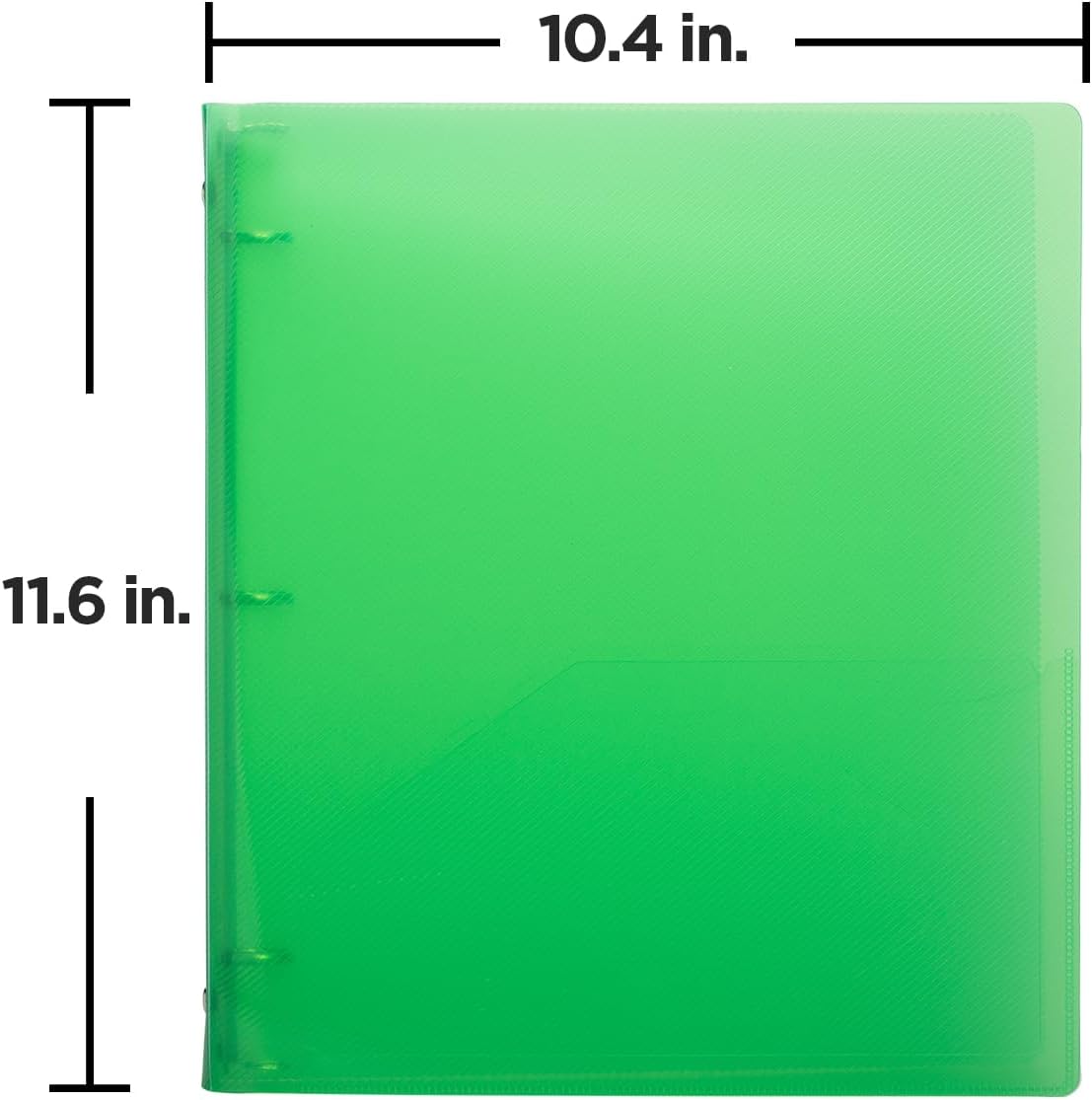 JAM PAPER Plastic 0.75 inch Binder - Clear 3 Ring Binder - Sold Individually