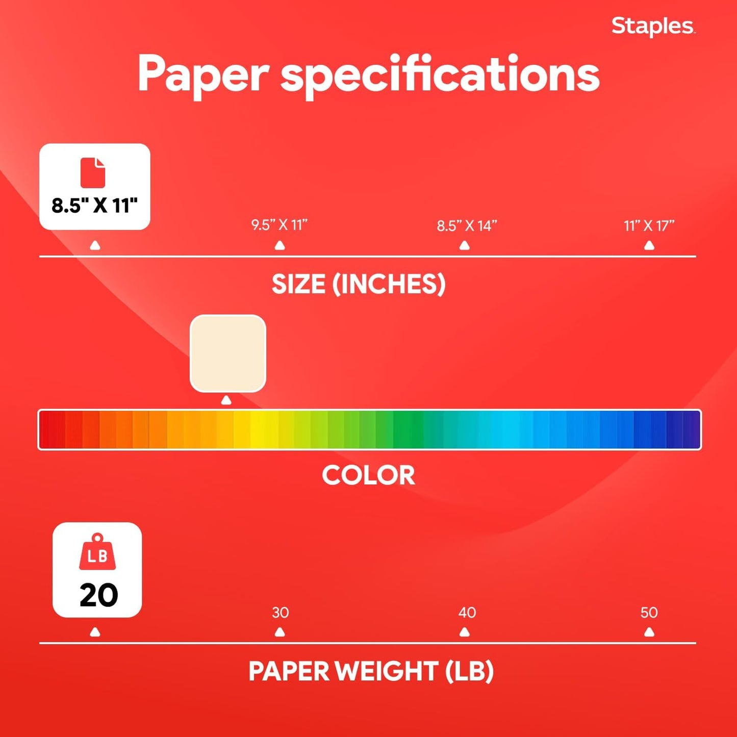 Staples Pastel Colored Copy Paper 8 1/2-Inch x 11-Inch Pink 500/Ream, For Office, School & Home
