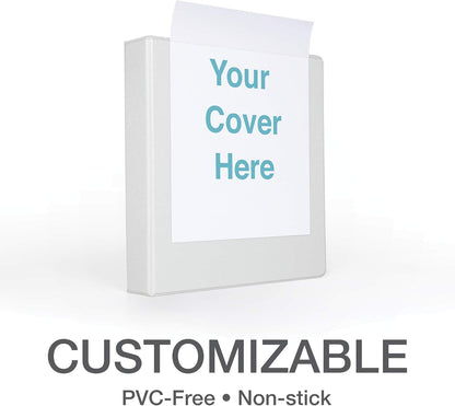 Oxford 3 Ring Binders, Binders for School and Office, 2 Inch ONE-Touch Easy Open D Rings, 3-Sided View Binder Covers, Xtralife Hinge, Non-Stick, PVC-Free, White, 530-Sheet Capacity, 4 Pack (79910)