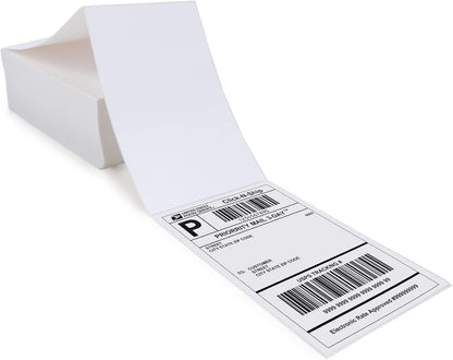 L LIKED 200 4x6 Thermal Labels Fanfold, Direct Thermal Shipping Labels - Perforated and Strong Adhesive