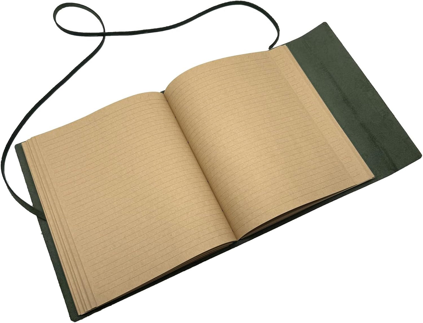 Leather Journal Writing Notebook - Genuine Leather Bound Daily Notepad for Men & Women Lined Paper 240 Kraft Pages, Handmade, Rustic Brown, 5 x 7 in