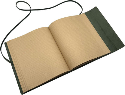 Leather Journal Writing Notebook - Genuine Leather Bound Daily Notepad for Men & Women Lined Paper 240 Kraft Pages, Handmade, Rustic Brown, 5 x 7 in