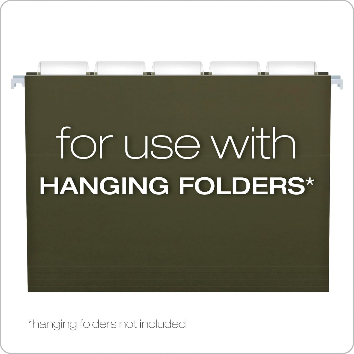 Pendaflex Hanging Folder Tabs, 2", Clear Yellow, 25 Tabs and Inserts per Pack (42 YEL)
