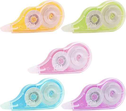 16 Pcs 39.4 Ft Colorful Correction Tape, White Wrong Out Tape Roller Bulk for Noting, Teacher Supplies, School, Office and Home (4 Colors)