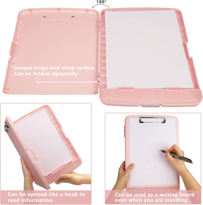 SFLHHDM Purple Clipboard, Clip Boards 8.5x11, Teacher Clipboards with Storage, Plastic Clipboard with Pen Holder, Clipboards Storage for Women Teachers Work, School & Office Supplies