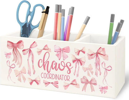 Teacher Appreciation Gifts, Boho Rainbow Teacher Wooden Pen Pencil Holder for Office Desk, Back to School Supplies Gifts for Teachers, It's a Good Day to Teach Tiny Humans