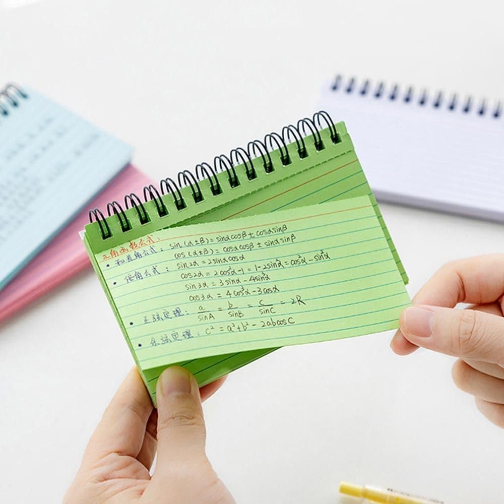 Office Horizontal Line Portable Tearable Memo Pads Notebook Notepad Coil Note Book Journal Diary Planner(Multicolor)
