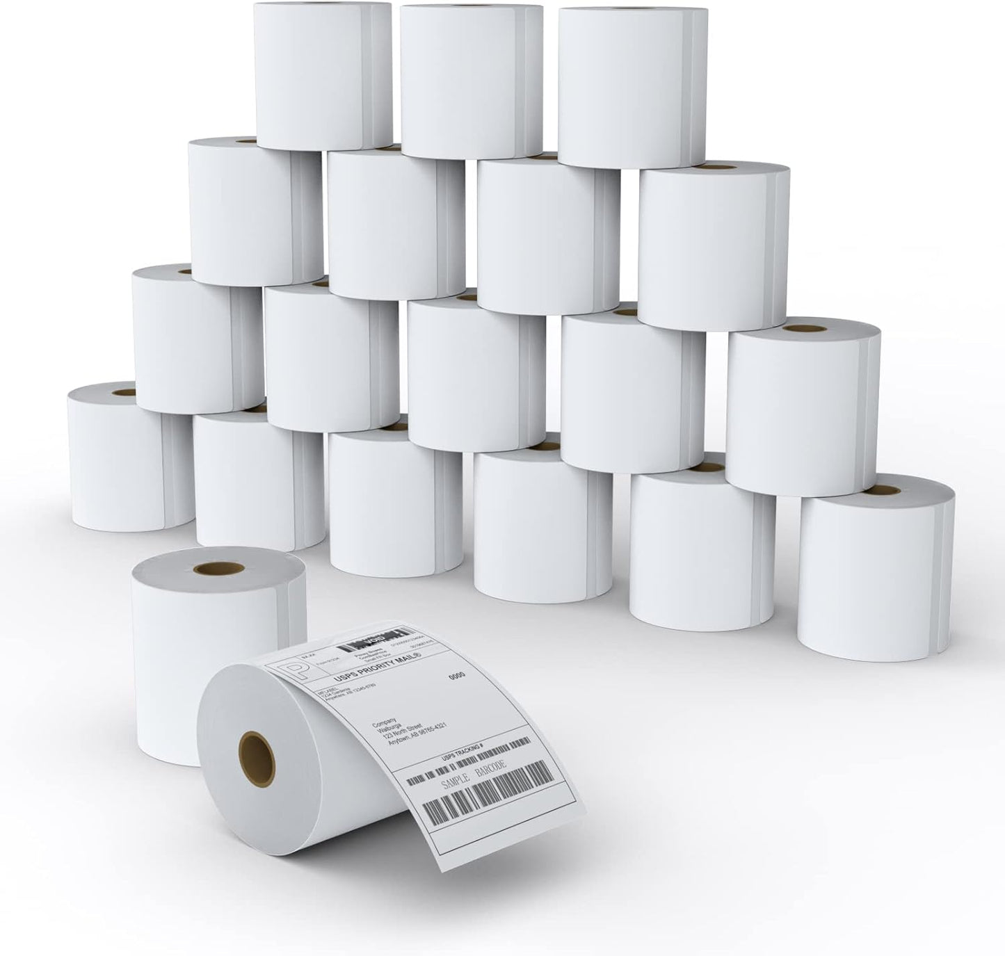 MFLABEL 4x6 Thermal Shipping Labels - 2 Rolls of 250, Perforated & Smudge-Proof Direct Thermal Labels Compatible with Rollo, Zebra, for Amazon UPS FedEx Shopify