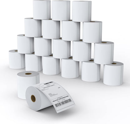 MFLABEL 4x6 Thermal Shipping Labels - 2 Rolls of 250, Perforated & Smudge-Proof Direct Thermal Labels Compatible with Rollo, Zebra, for Amazon UPS FedEx Shopify
