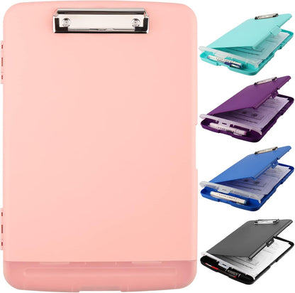 SFLHHDM Purple Clipboard, Clip Boards 8.5x11, Teacher Clipboards with Storage, Plastic Clipboard with Pen Holder, Clipboards Storage for Women Teachers Work, School & Office Supplies