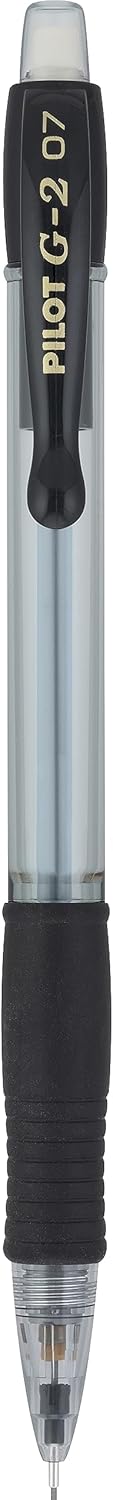 Pilot, G2 Mechanical Pencils, 0.7mm HB Lead, Black Accents, Pack of 12
