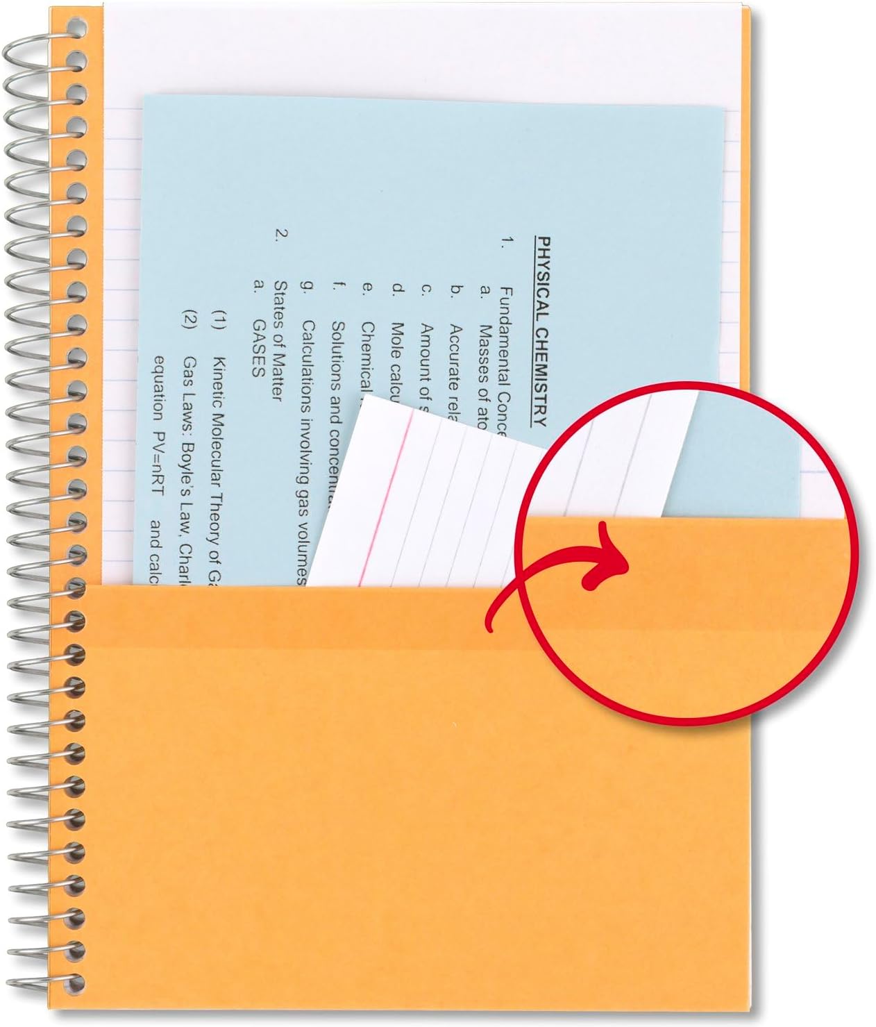 Five Star Spiral Notebook, 2 Subject, College Ruled Paper, 6" x 9.5", 80 Sheets, Blue (Color May Vary) (840029CG1)