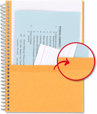 Five Star Spiral Notebook, 2 Subject, College Ruled Paper, 6" x 9.5", 80 Sheets, Blue (Color May Vary) (840029CG1)