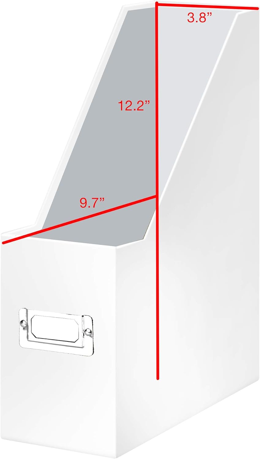 Snap-N-Store Fiberboard Magazine File with PVC Laminate, 12.25 x 3.88 x 9.75 Inches, Black (SNS01565)