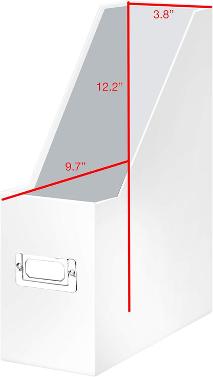 Snap-N-Store Fiberboard Magazine File with PVC Laminate, 12.25 x 3.88 x 9.75 Inches, Black (SNS01565)