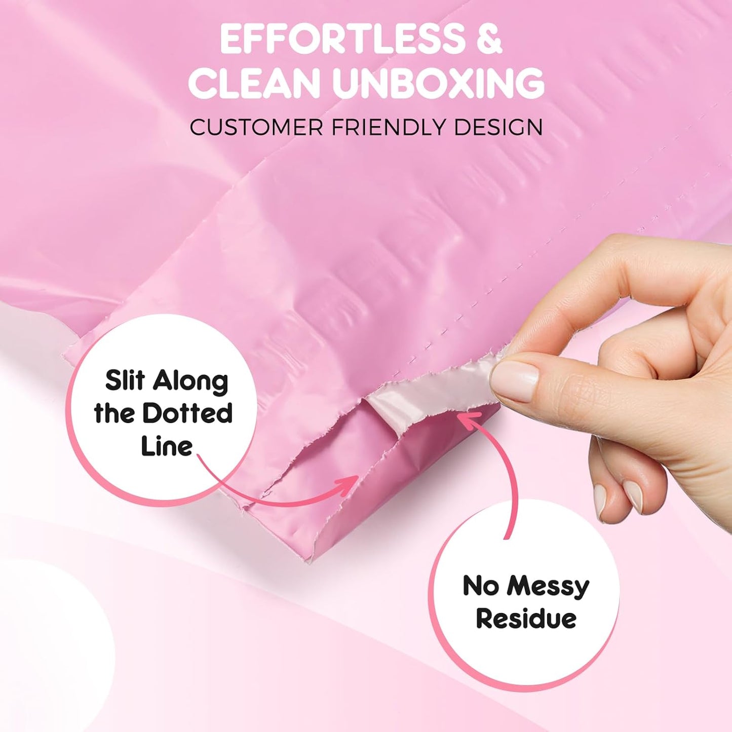 Fuxury Poly Mailers 14.5x19 Inch 50pc Shipping Bags for Small Business Mailing Envelopes for Clothing,Self Seal Shipping Envelopes Waterproof Poly bags Durable Packaging Bags Light Pink