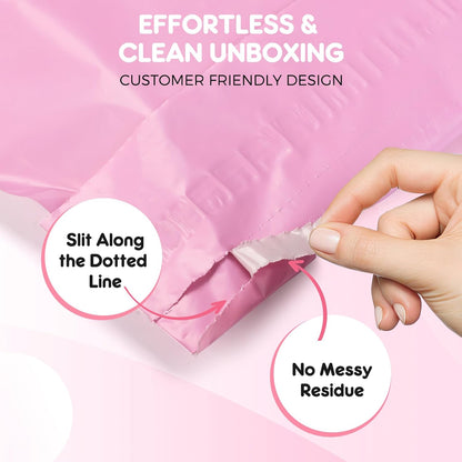 Fuxury Poly Mailers 14.5x19 Inch 50pc Shipping Bags for Small Business Mailing Envelopes for Clothing,Self Seal Shipping Envelopes Waterproof Poly bags Durable Packaging Bags Light Pink