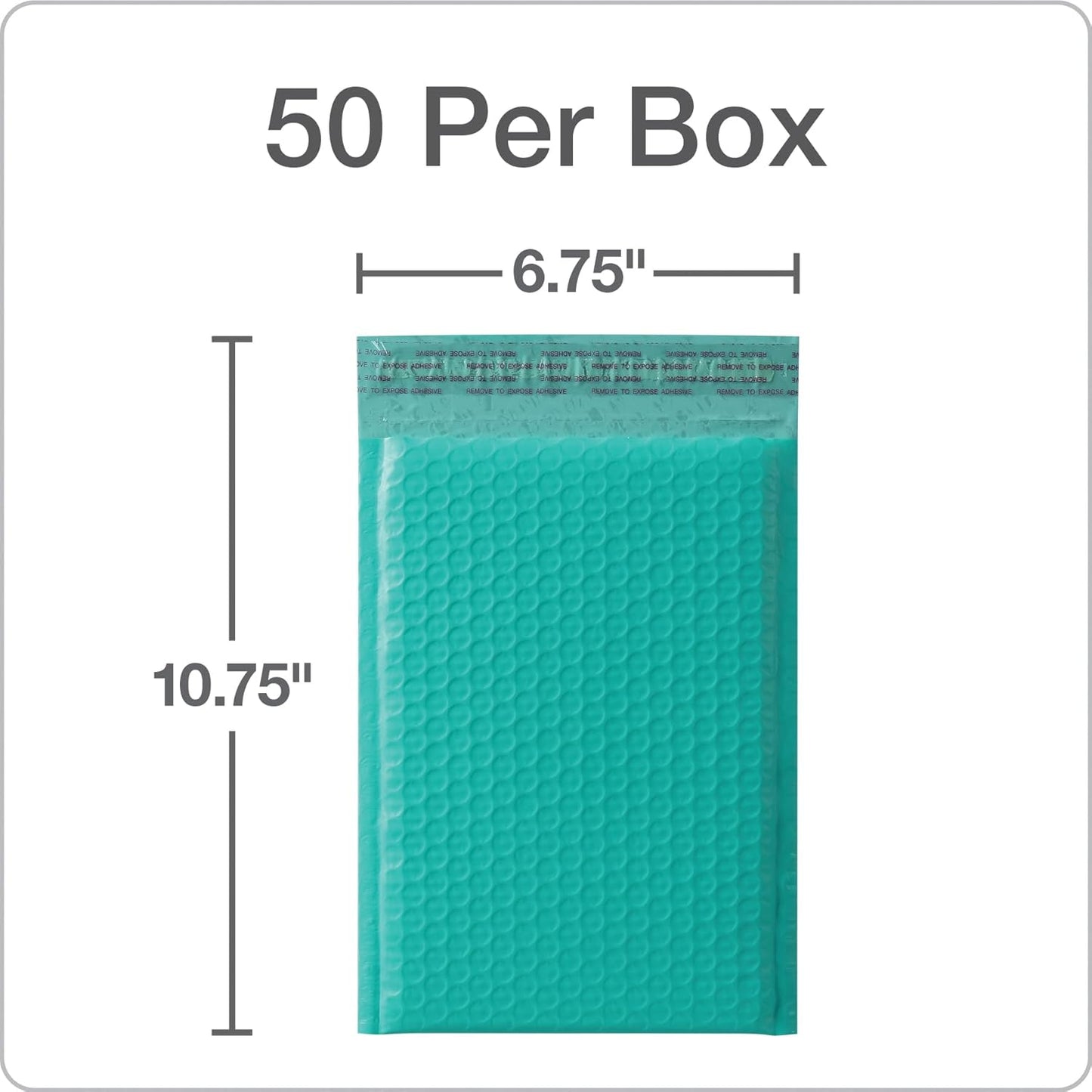 Quality Park Bubble Mailers, 6 x 9 Inch, White Poly Mailers, Padded Envelopes, Shipping Envelopes, Water Resistant, Self Seal, 50 Per Box (QUA85856), Plastic