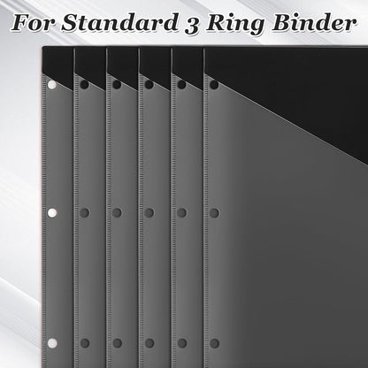 Epakh 12 Pcs Binder Dividers for 3 Rings Binders Index Dividers with Two Clear Pockets Plastics Sheets Protectors with Tab Labels for School Office Organization (Morandi)