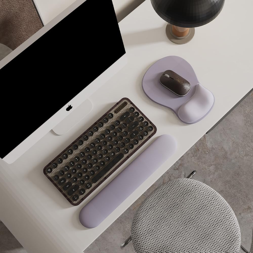 ErgoComfort Gel Wrist Rest Mouse Pad-Ergonomic Office Mousepad with Wrist Support-Non-Slip, Design Desk Accessories Mat for Home&Game Decor (06Mocha Sand)