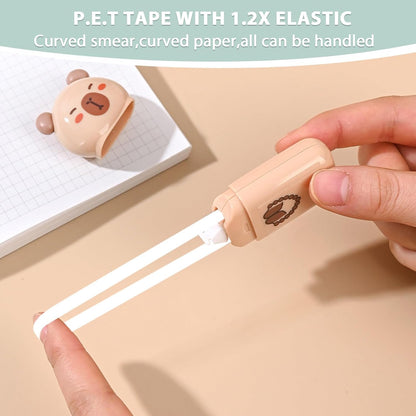 white Corrcetion Tape,4 Pcs Mini Japan Corrcetion Tape Pen,with Easy to Use Kawaii Cat Applicator,Cute Stationery Set Kawaii Birthday Gifts set for Back to School Supplies