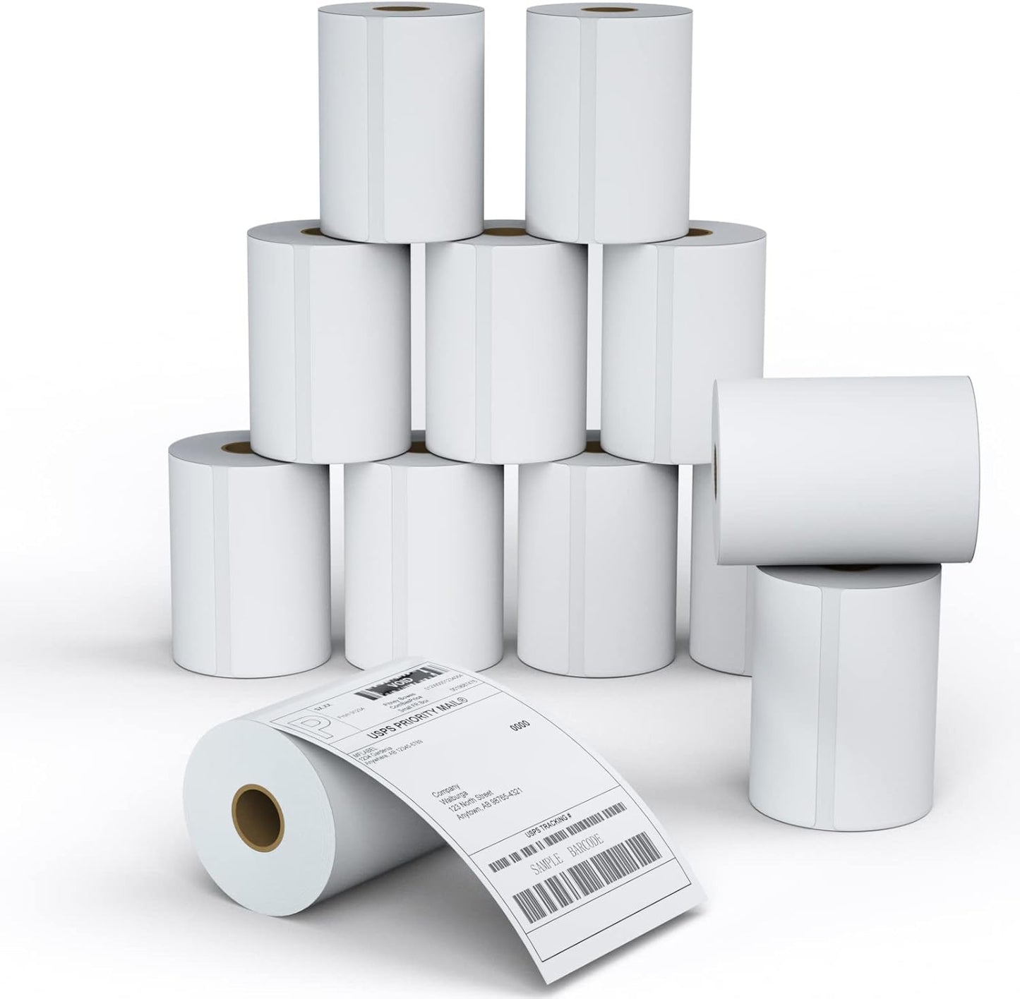 MFLABEL 4x6 Thermal Shipping Labels - 2 Rolls of 250, Perforated & Smudge-Proof Direct Thermal Labels Compatible with Rollo, Zebra, for Amazon UPS FedEx Shopify