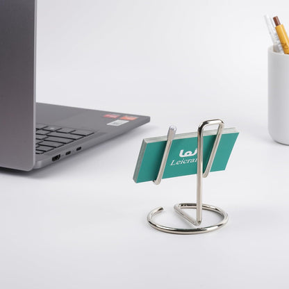 Business Card Holder for Desk, Cute Metal Card Organizers and Office Desk Accessories for Men and Women (Golden)