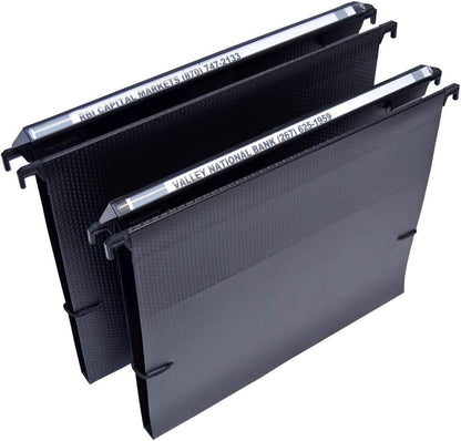 Ultimate Office MagniFile Hanging File Folders V- Bottom Letter Size with 11 inch Magnified Indexes that Double The Size of Your File Titles to Find Files Fast. (Set of 5 Frost)