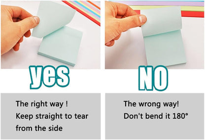 Early Buy Sticky Notes 3x3 Inches, 6 Pastel Color, 100 Sheets/Pad, Repositionable Self-Stick Notes, for Office, School, Home