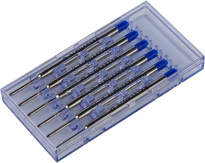Alohaster Refills, for Parker Ballpoint Pens, Smooth Writing Ink, 1.0 mm, Blue, 6 Count