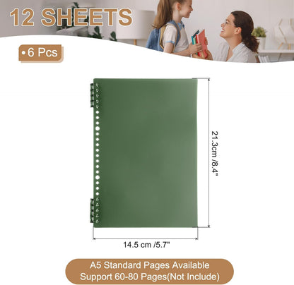 PATIKIL 12 Pack Binding Covers, A5(8.4x5.7 Inch) 22 Mil Plastic Notebook Covers Sheets with Binding Comb for Book Report Presentation, Light Blue