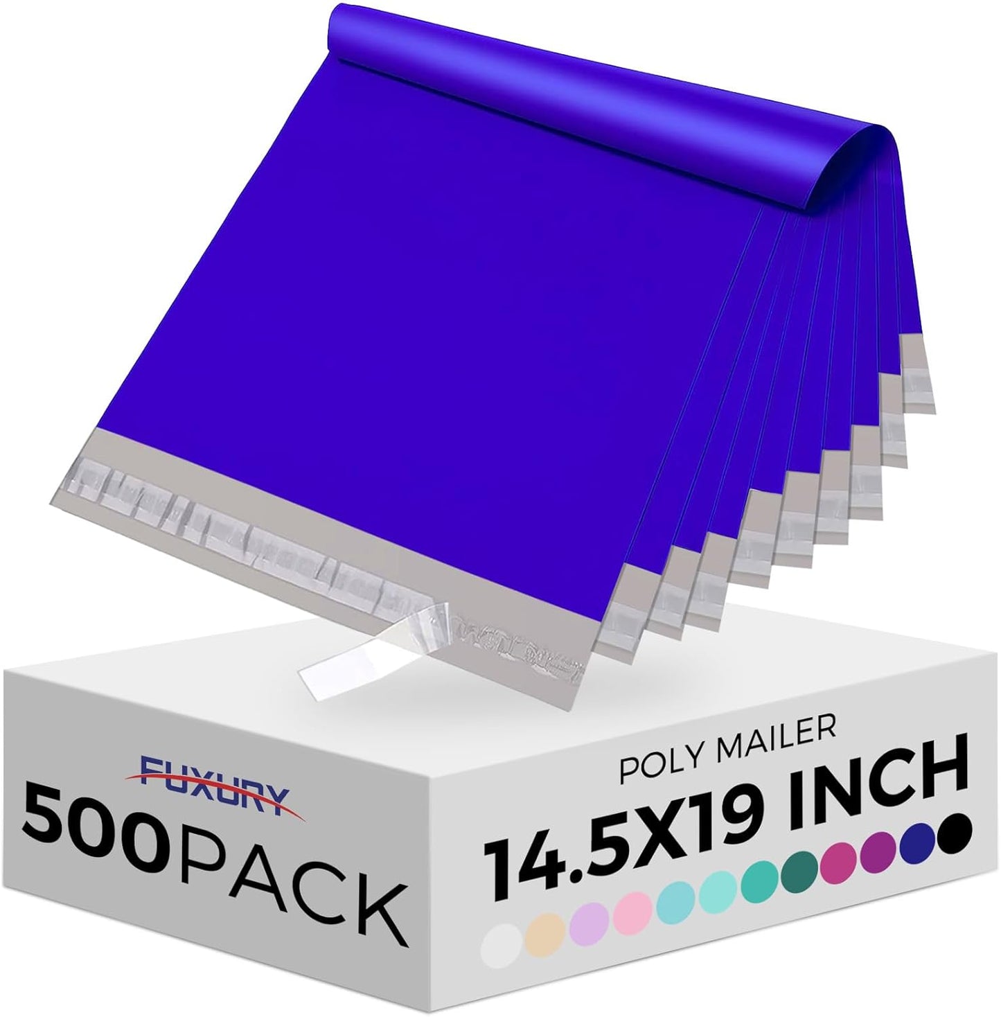Fuxury Poly Mailers 14.5x19 Inch 50pc Shipping Bags for Small Business Mailing Envelopes for Clothing,Self Seal Shipping Envelopes Waterproof Poly bags Durable Packaging Bags Light Pink