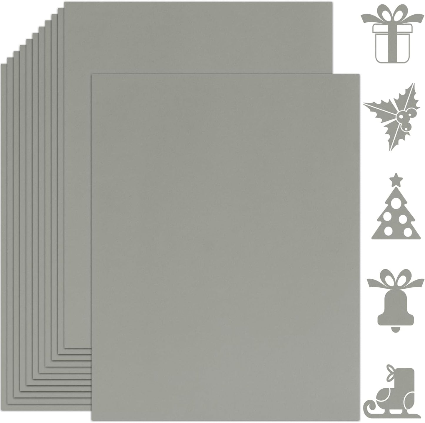 25 Sheets Black Cardstock Paper 8.5'' x 11'', 250gsm/92lb Thick Paper for Scrapbook, Invitations, Printing and DIY Cards