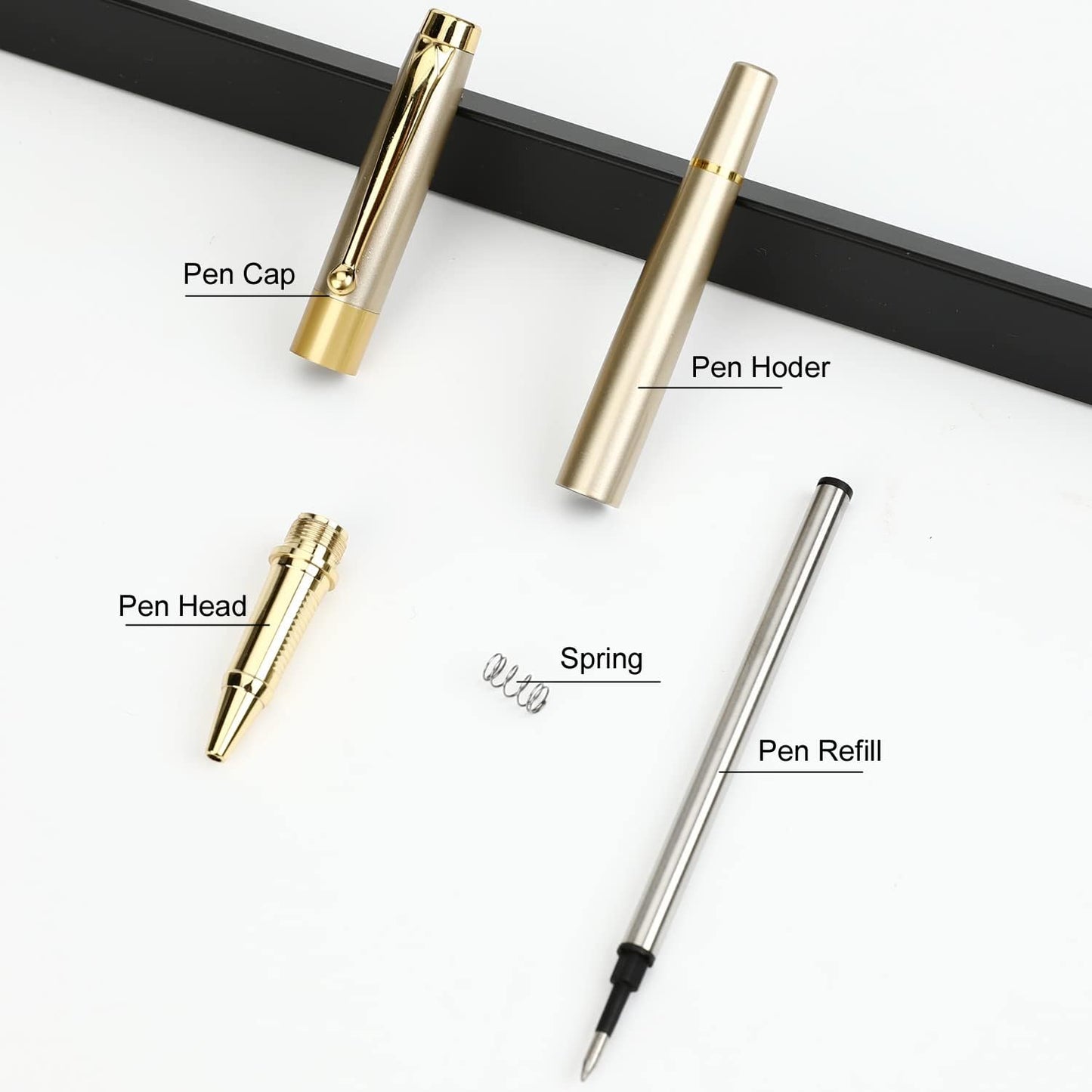YIVONKA Ballpoint Pen Black Refill,Luxury Ballpoint Line width 0.5mm,Best Ball Pen Gift Set for Men & Women Professional Executive,Office,Nice BallPens Classy Gift Box (Black)