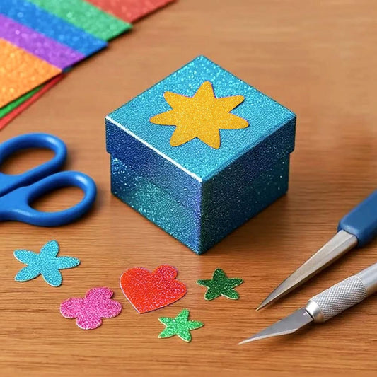 20 Colors 40 Sheets Glitter Cardstock,Cardstock Paper,Premium Sparkly Cricut Cardstocks,A5 Glitter Paper for Arts Crafts,Card Making, Scrapbook Supplies for DIY Project