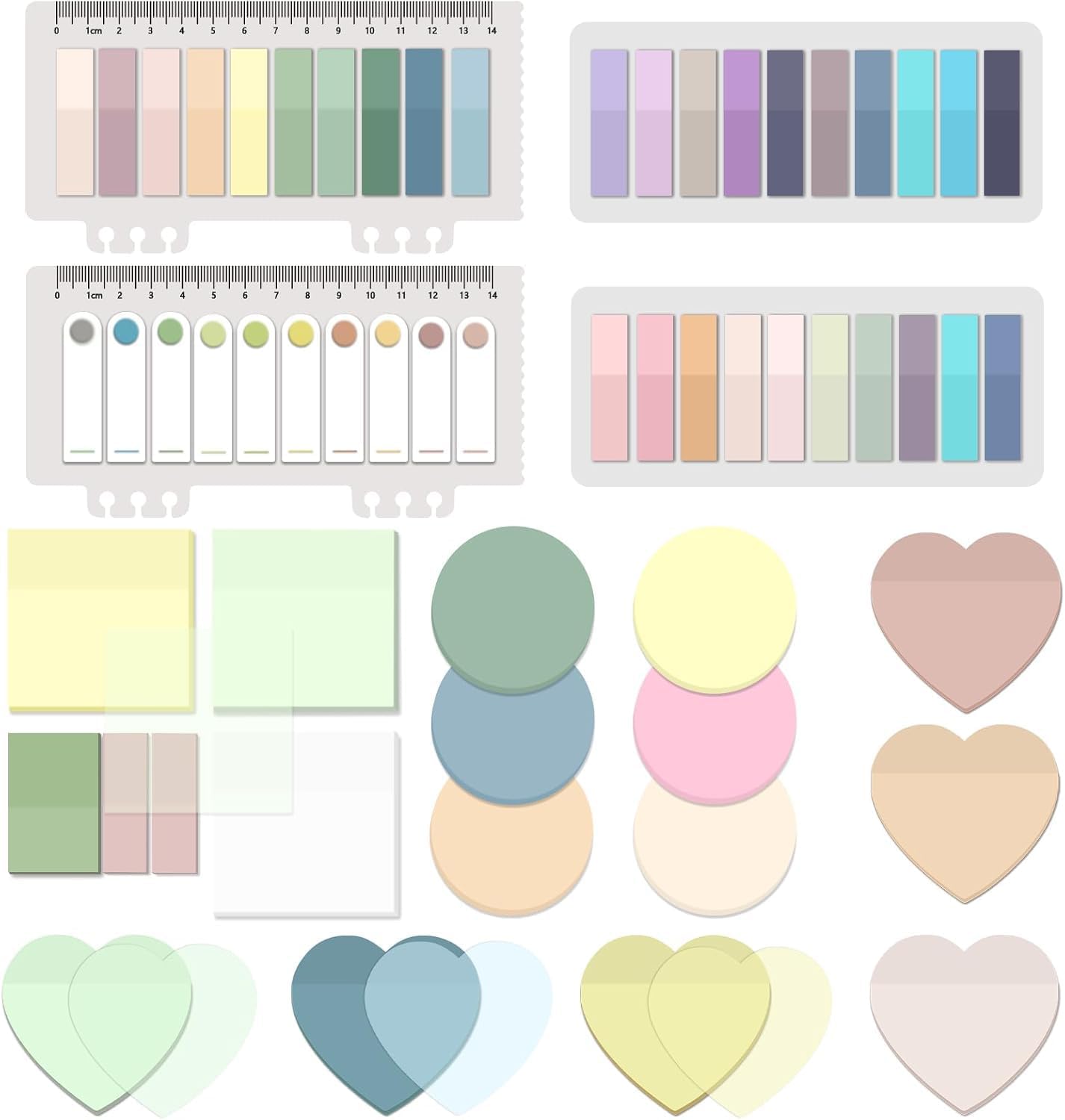 BAYTORY 700 Sheets Transparent Sticky Notes, Clear Waterproof 3 x 3 inch See Through Memo Pad, Self-Adhesive Translucent Writable Index Tabs for Annotating Books, Office & School Study Supplies