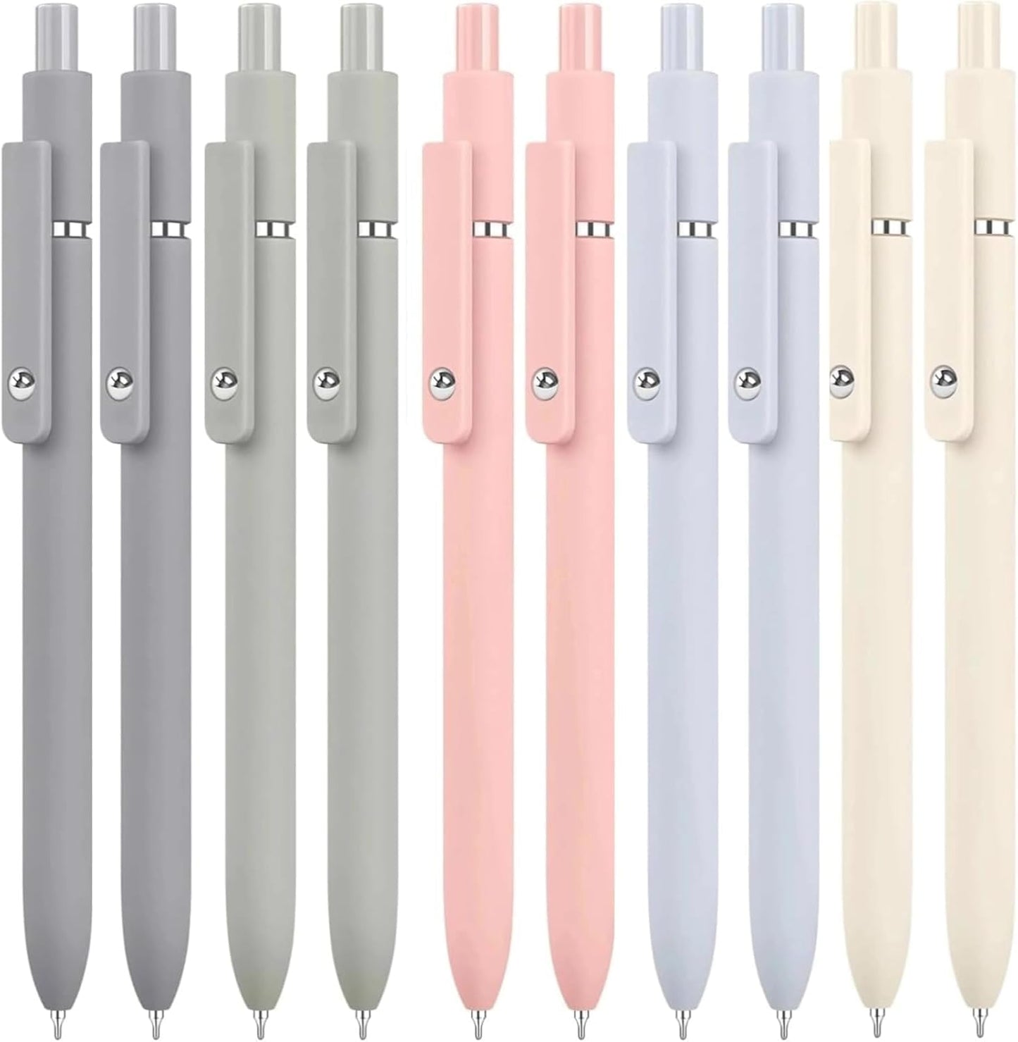 Vanhench 7Pcs 0.5 mm Black Ink Gel Pens Fine Point Smooth Writing Quick Dry Pen for Nurses Teacher Journaling Note Office Desk School Gift, Nice Cute Multifunction Writing Pens with Fidget Stress Ball