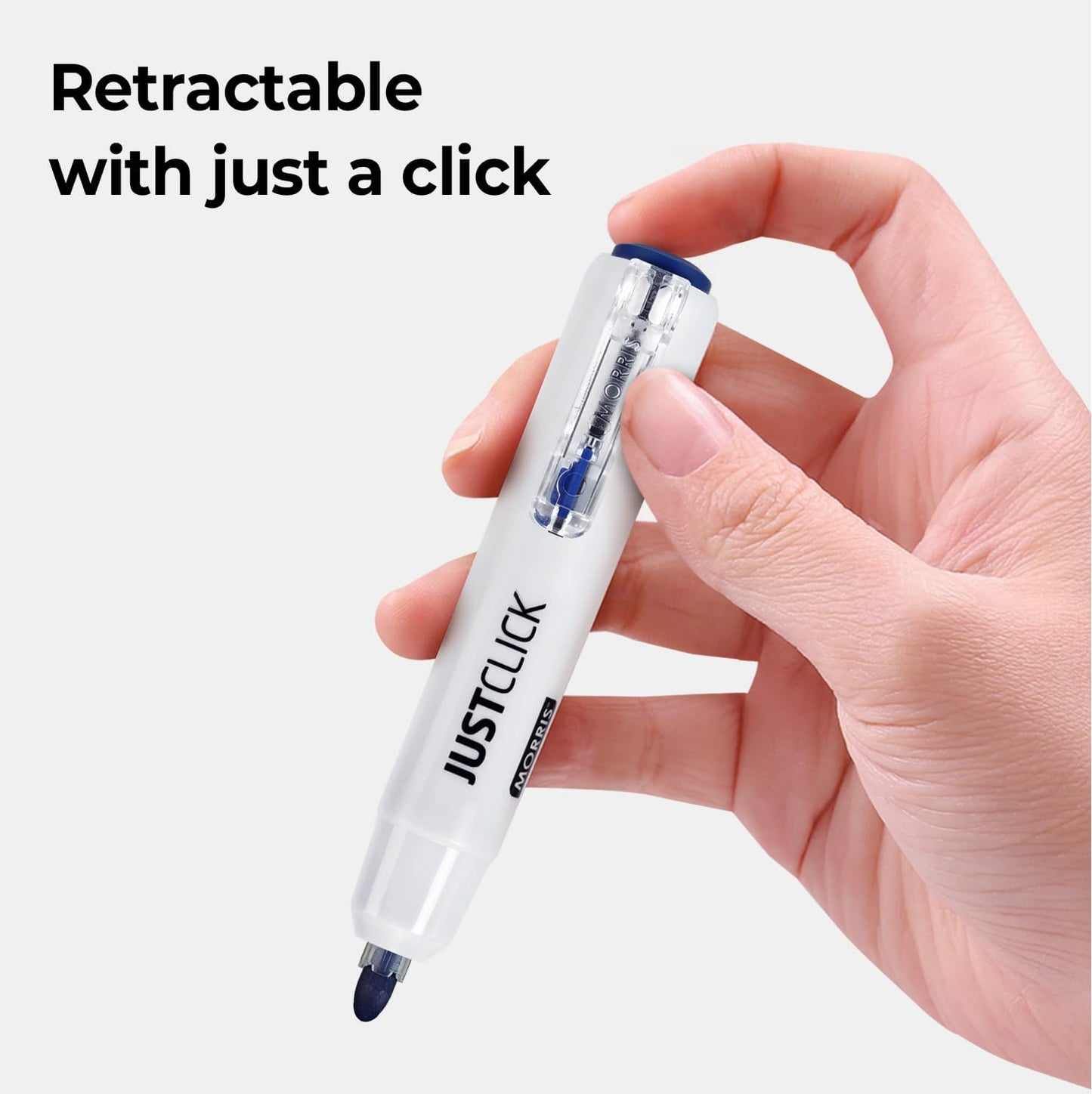 carrotez Retractable Dry Erase Markers, Click Dry Erase Whiteboard Markers, Bullet Tip, Thick Barrel, 12 Count, Black