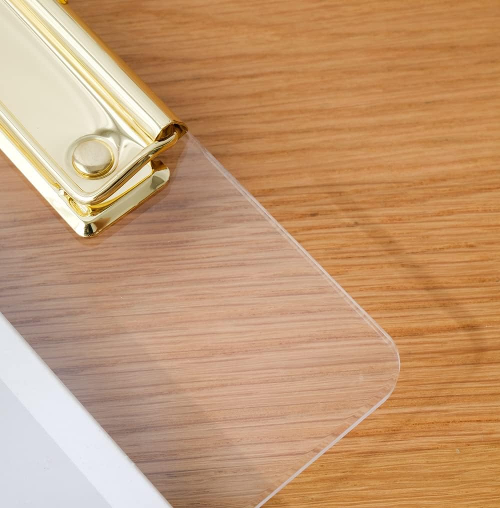 JIARI Acrylic Glitter Clipboard, Office Letter Size 8.5 x 11 Inches, A4 Paper Size, 1 Pack (Glitter-Rose Gold)
