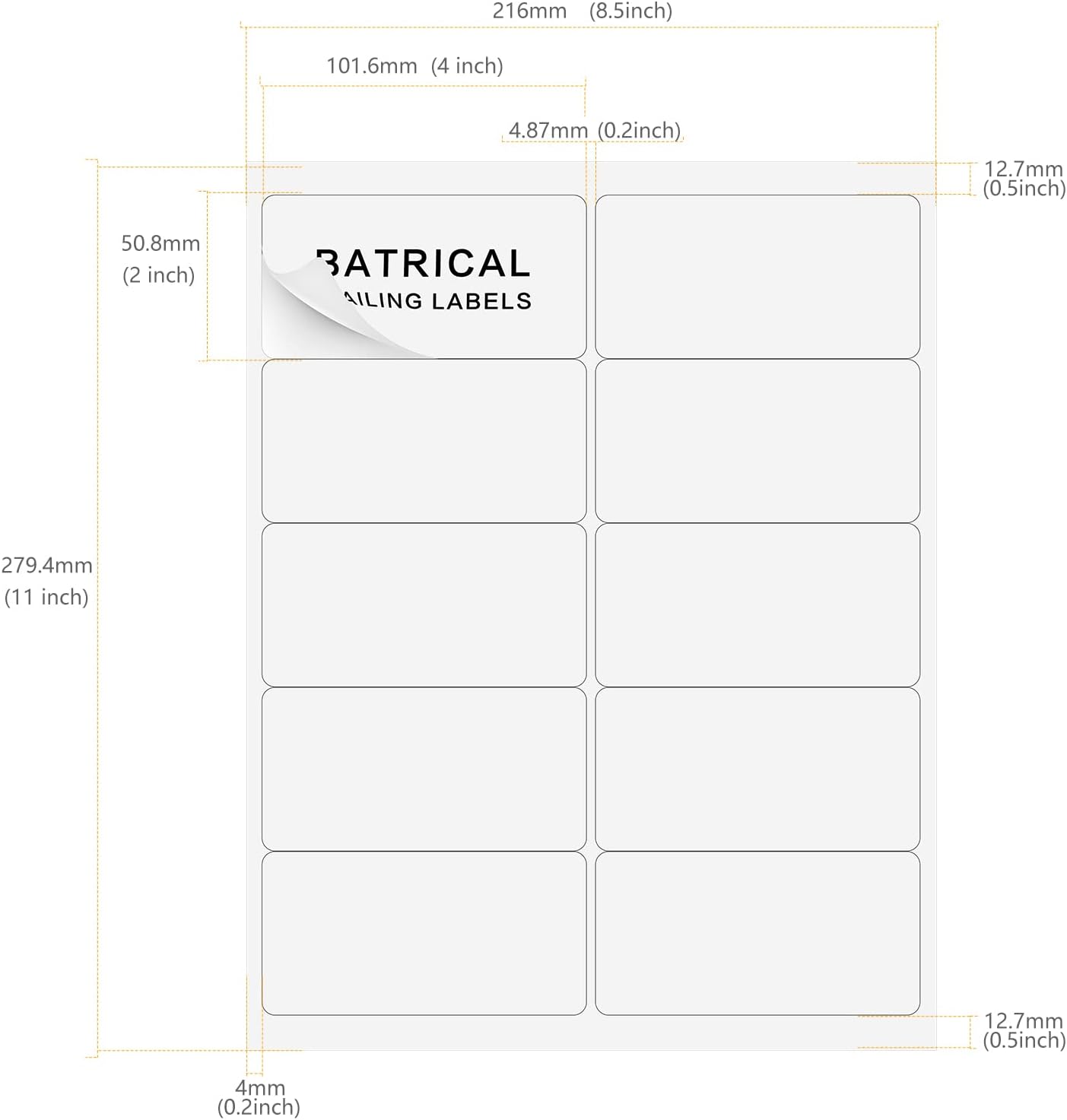 1" x 2-5/8" Address Labels 900 Labels Sticker Paper for Laser/Ink Jet Printer mailing Labels 8.5"×11" White 30 per Sheet