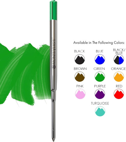 Monteverde Soft Roll Ballpoint Pen Refills to Fit Parker-Style Pens, Medium Point, Brown, 2-Pack, Smooth Writing Technology for Parker, Conklin, Schmidt, and More