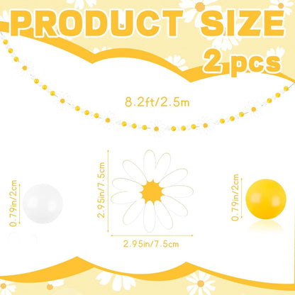 8.2 Ft Pencil Wooden Garland Graduation Yellow Pencil Banners with Cute Beads Hanging Ornaments for Kindergarten Classroom Office Home First Day of School Party Decor